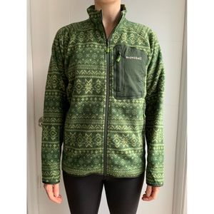 Mont-Bell Fleece Green Patterned